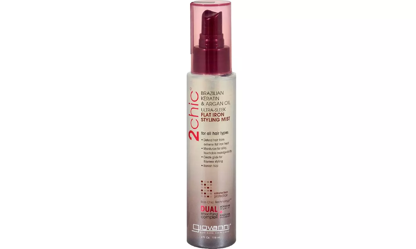 Giovanni 2Chic Brazilian Keratin and Argan Oil Sleek Styling Mist 4 Oz - Second Medium