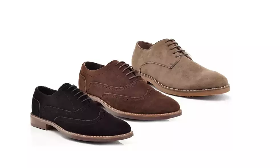 Adolfo Men's Microsuede Derby or Brogue Shoes - Primary Image