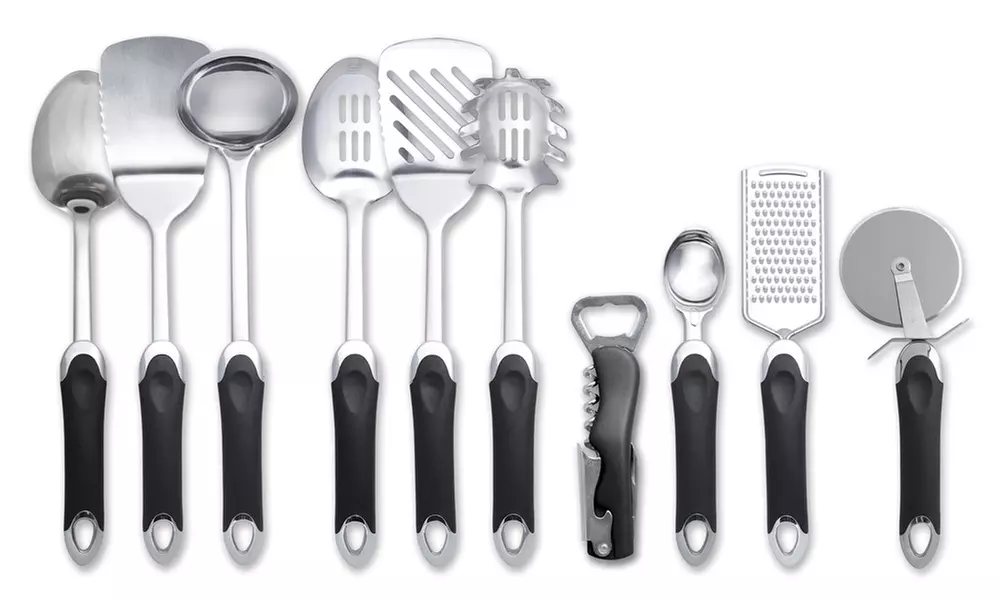 Kitchen Stainless Steel Utensils Set (1-, 3, or 10-Piece) - Primary Image