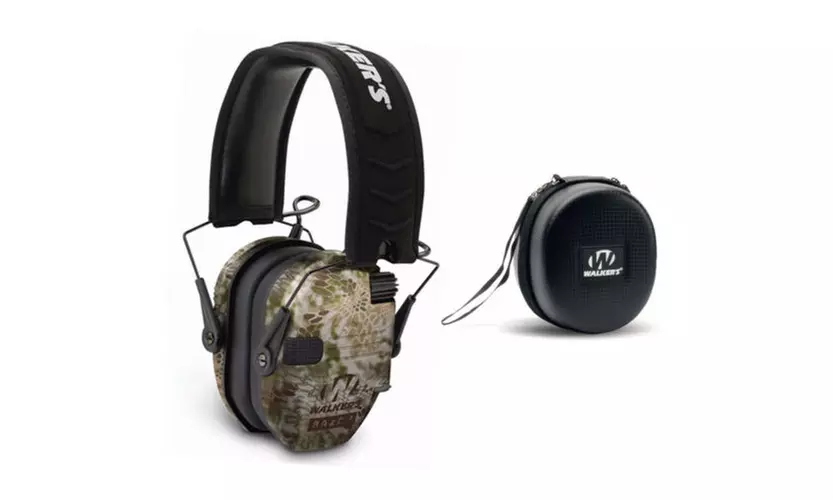 Walkers Razor Slim Electronic Shooting Hearing Protection Muff (Camo) with Case - Primary Image