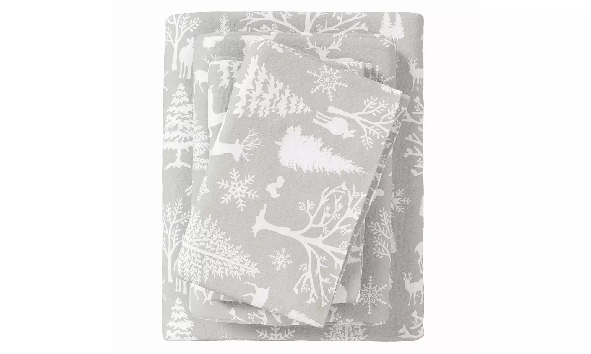 Nature Print Turkish Cotton Flannel Sheet Set