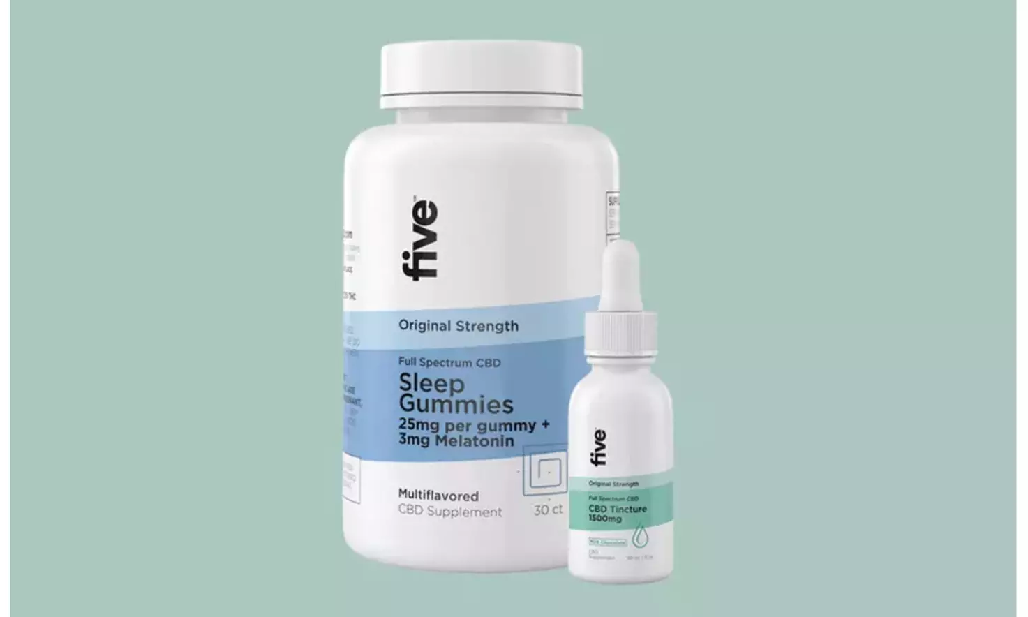 Sleep Well Bundle: Full Spectrum CBD Gummies and Tincture (2250mg Total) - Second Medium