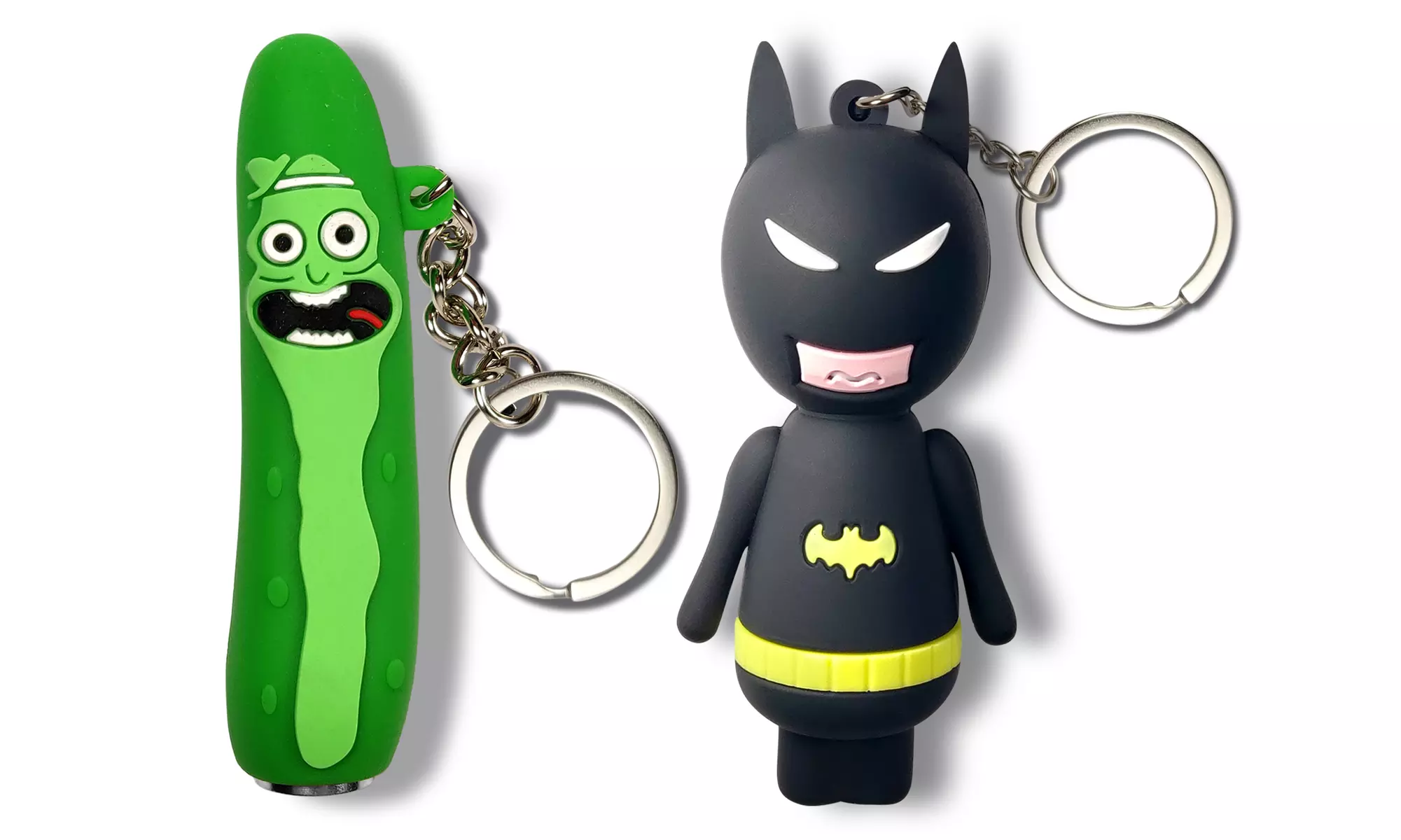 Batman or Pickle Rick Key-Chain Tobacco Pipe - Primary Image