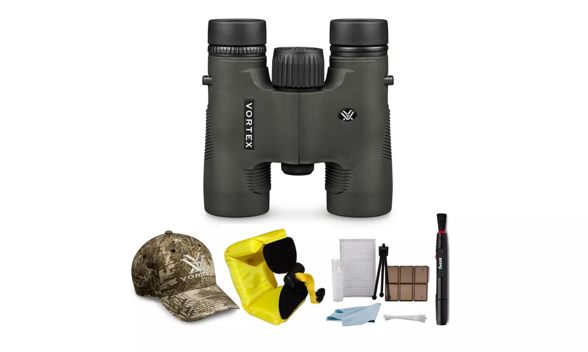 Vortex DiamondBack 8x28 Binocular with Vortex Hat and Strap Accessory Bundle - Primary Image