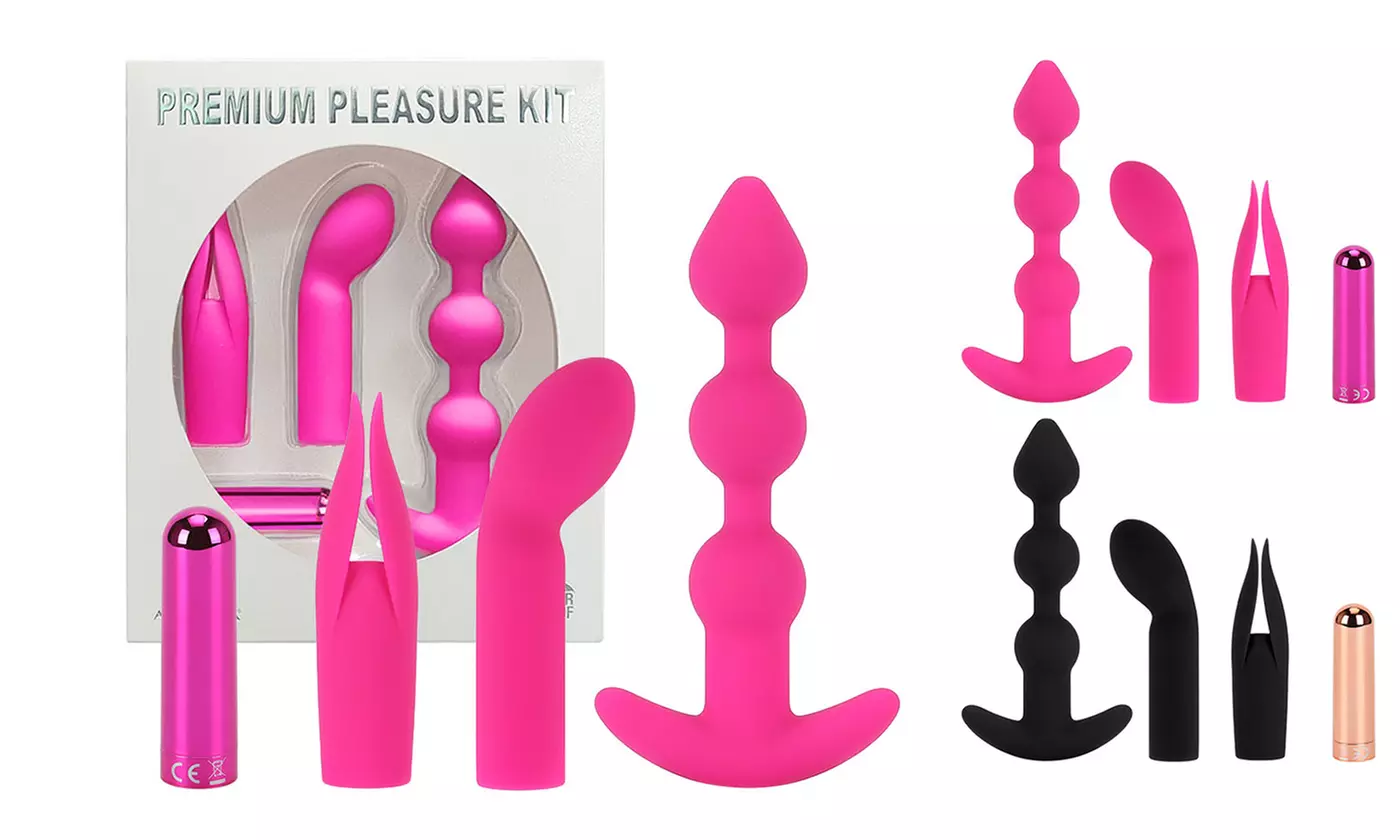 4pc Vibrating Anal Plug Vibrator Butt Beads Massager Sex Toys