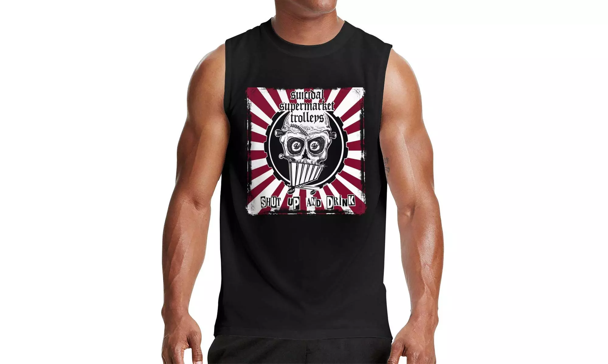 WustegHoodie Mens Circle-Jerks Music Band Fashion Sleeveless T-Shirt Muscle - Primary Image