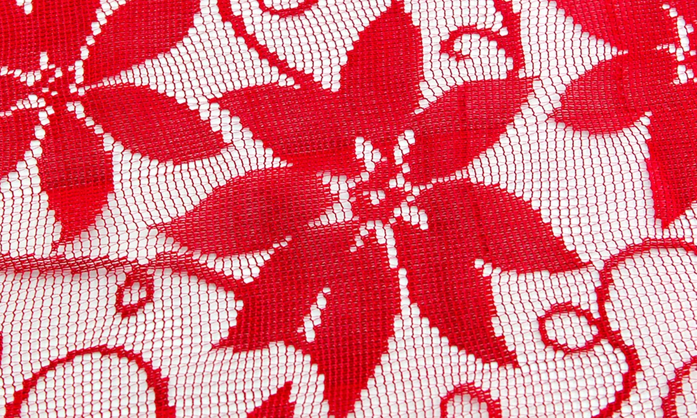 Christmas Xmas Tablecloth Red Lace Table Cover Wedding Holiday Room Decor 