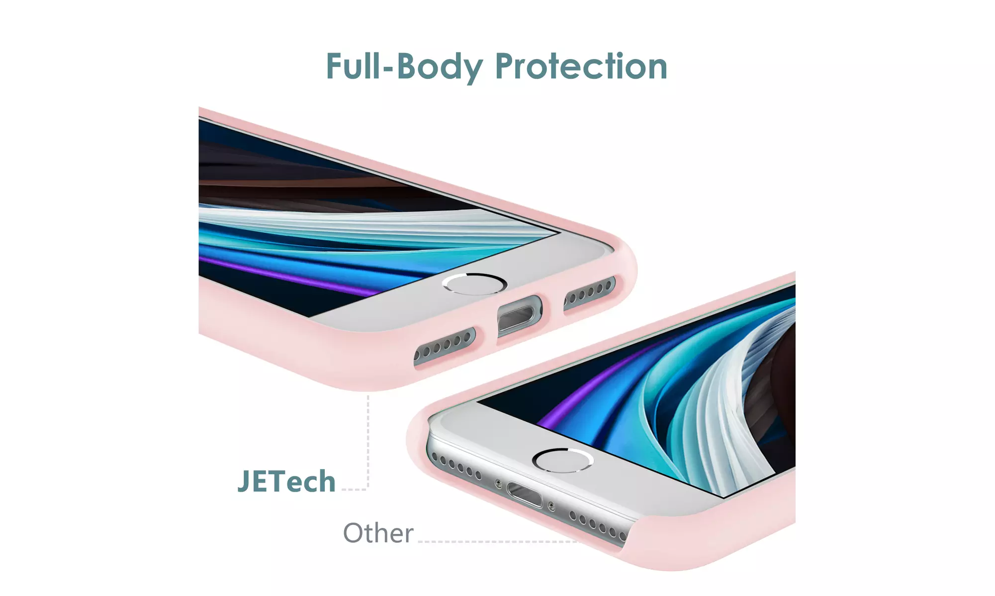 Silicone Case for iPhone 7/8, iPhone SE 3/2, Silky-Soft Touch Shockproof Case