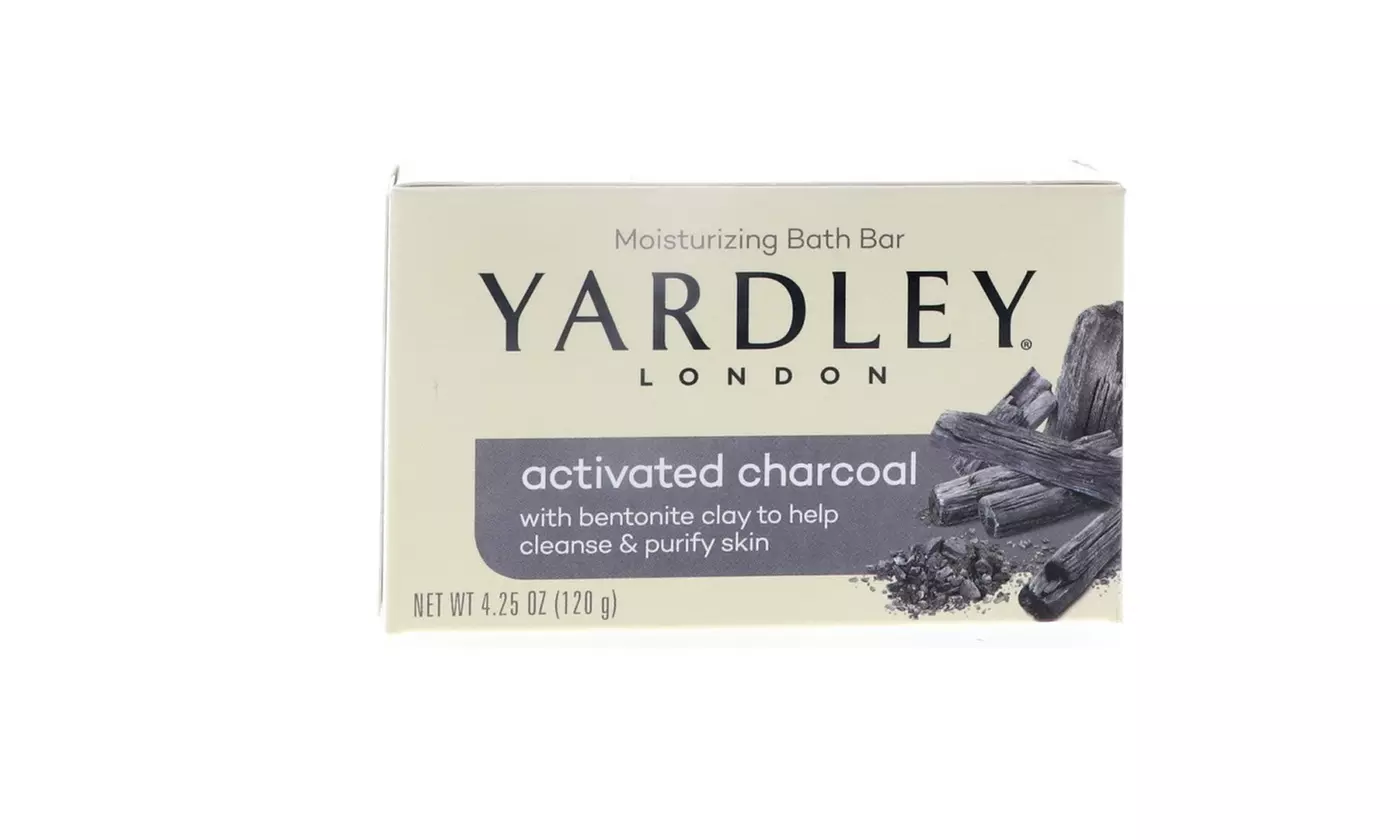Yardley Activated Charcoal Moisturizing Bath Bar, 4.25 oz - Primary Image