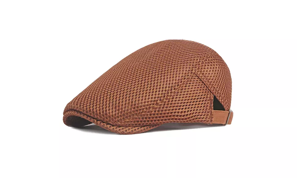 Men's Mesh Summer Gatsby Cap Ivy Hat Newsboy Golf Driving Flat Cabbie