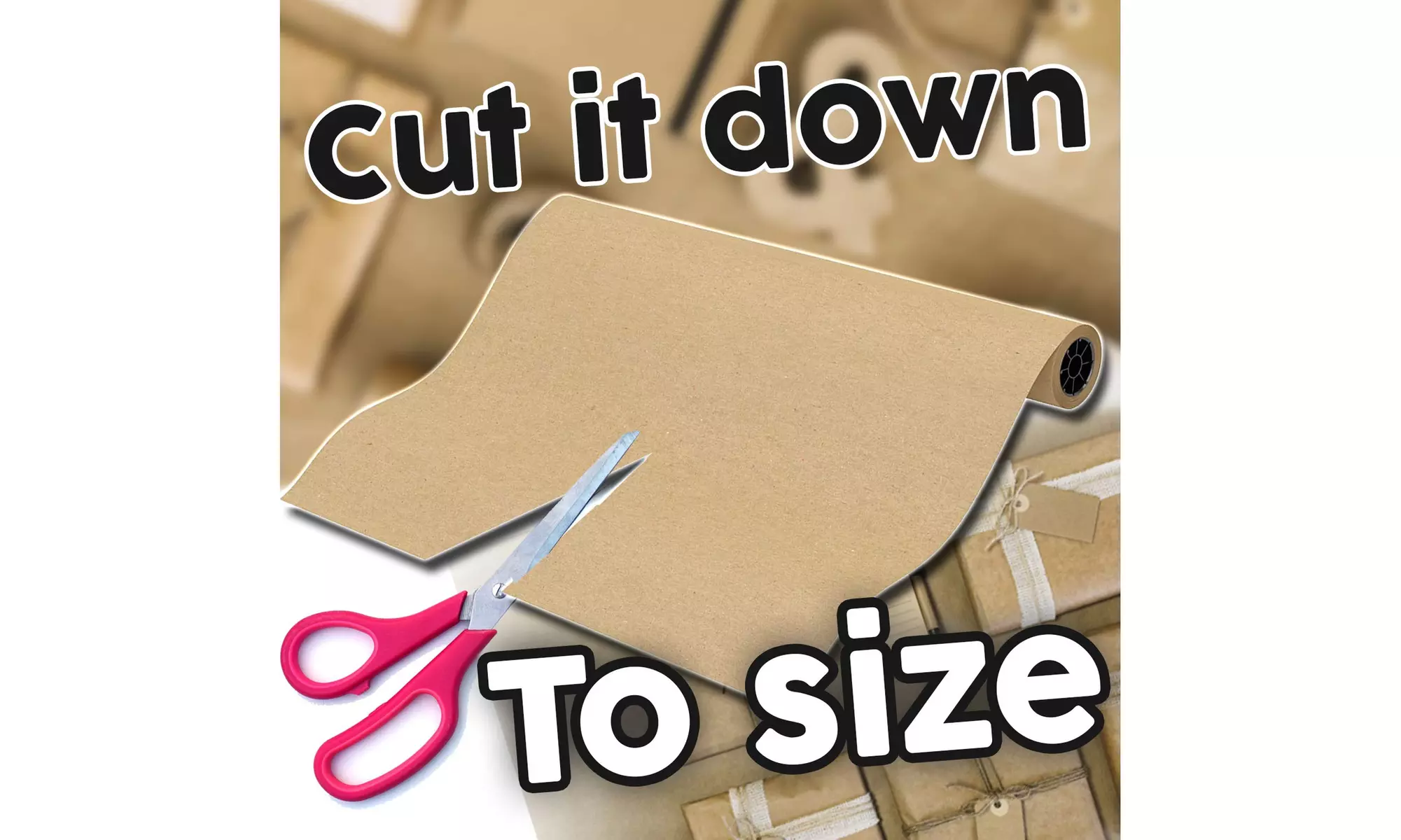 Brown Kraft Paper Roll - 36" x 1200" (100 ft) - Second Medium