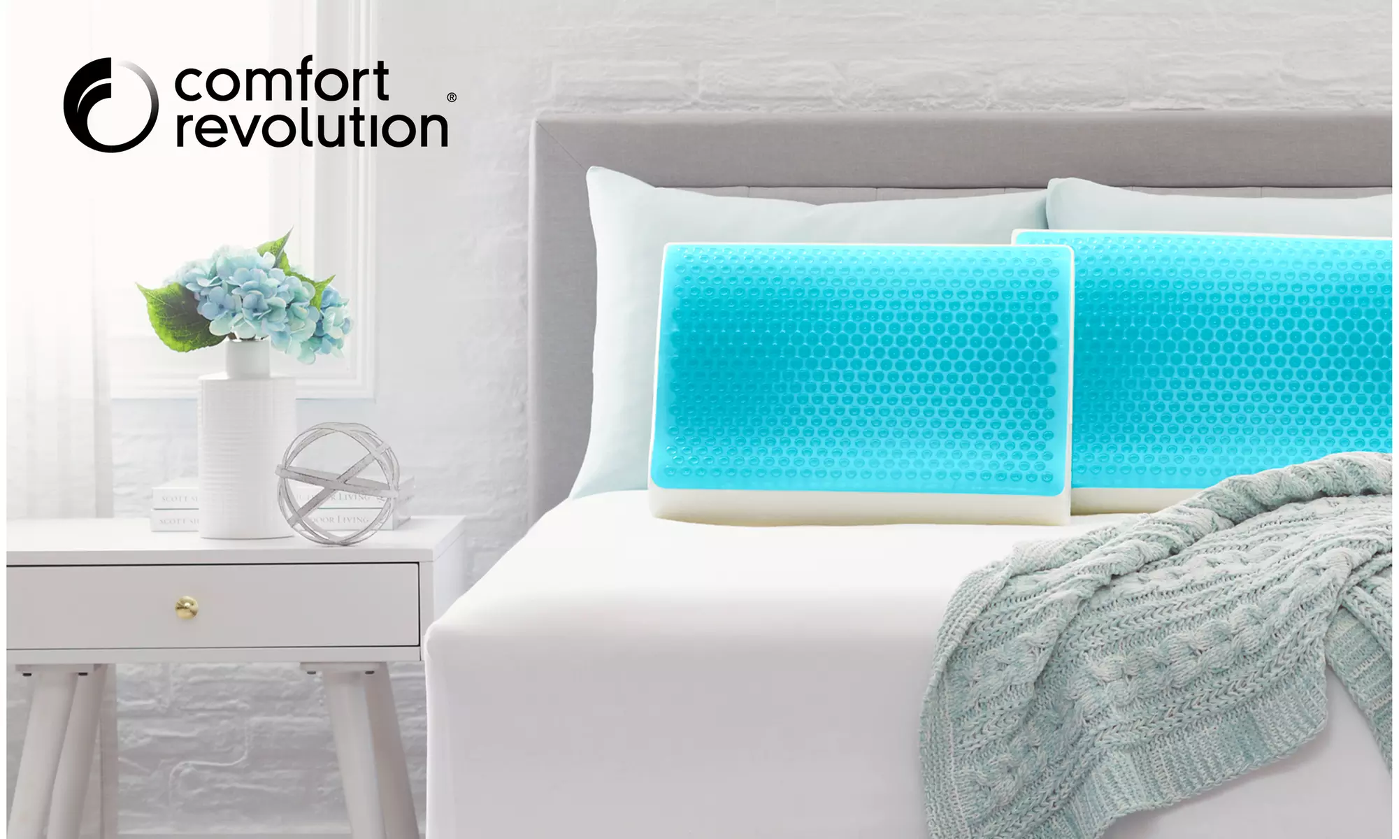 Comfort Revolution Blue Bubble Gel Contour Pillow - Primary Image