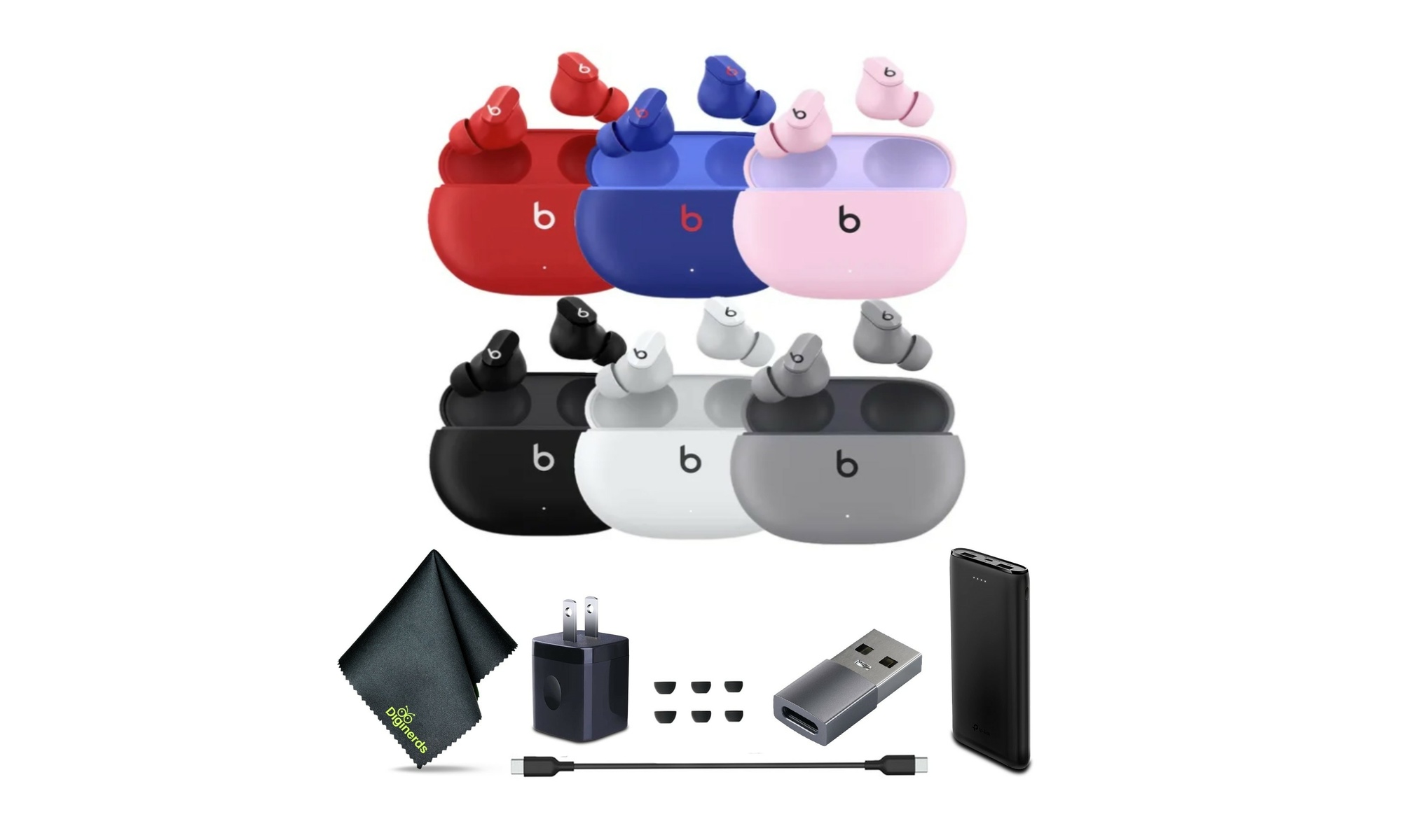 Beats Studio Buds, Noise Canceling, True Wireless, In-Ear Headphones Bundle
