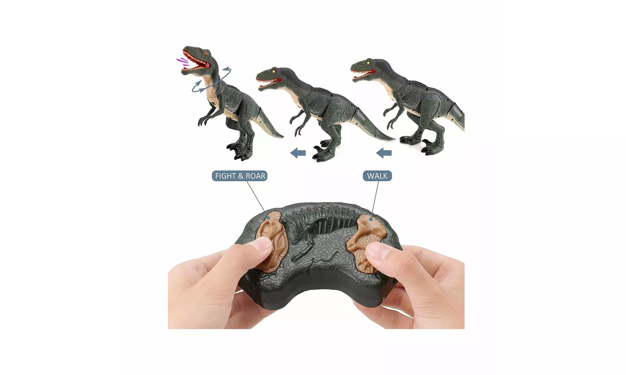 Contixo DR1 Remote Control Waking Velociraptor or Tyrannosaurus Dinosaur Toy