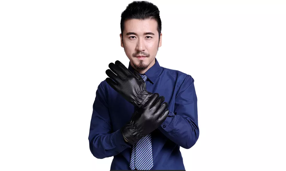 Men's Leather Touchscreen Gloves (3-Pack) - Primary Image