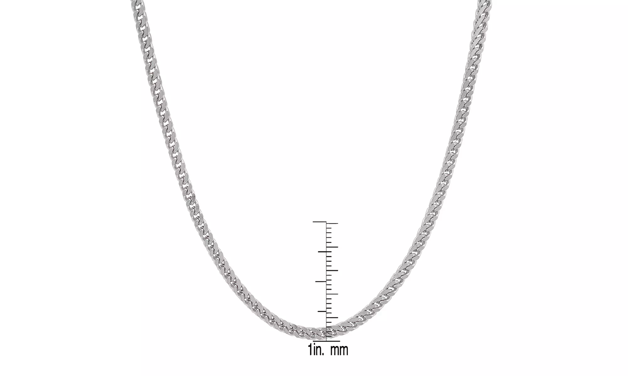 Men Stainless Steel 24" Franco Box Chain Necklace