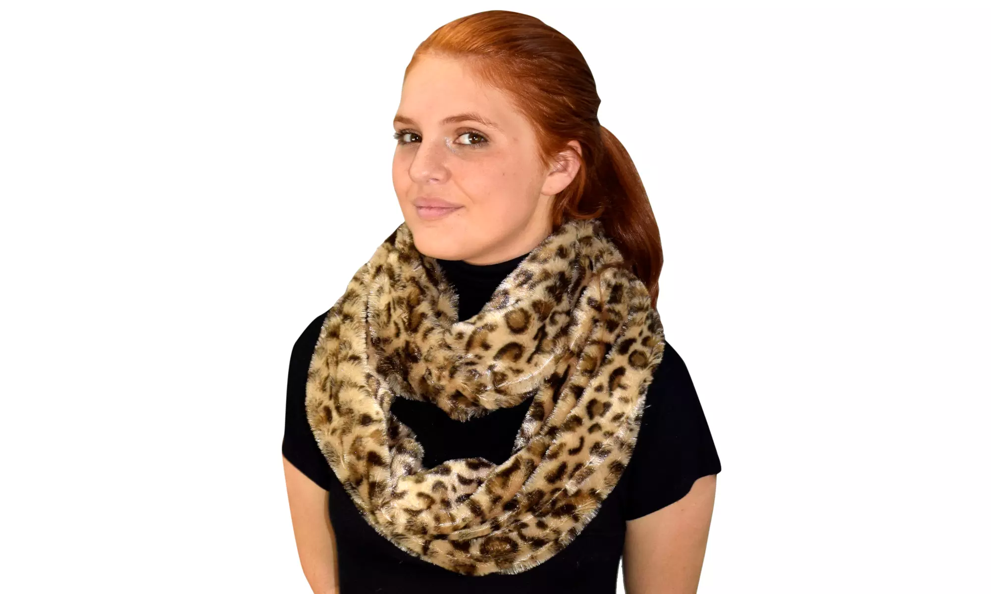 Plush Cowl Collar Infinity Loop Scarf - Primary Image