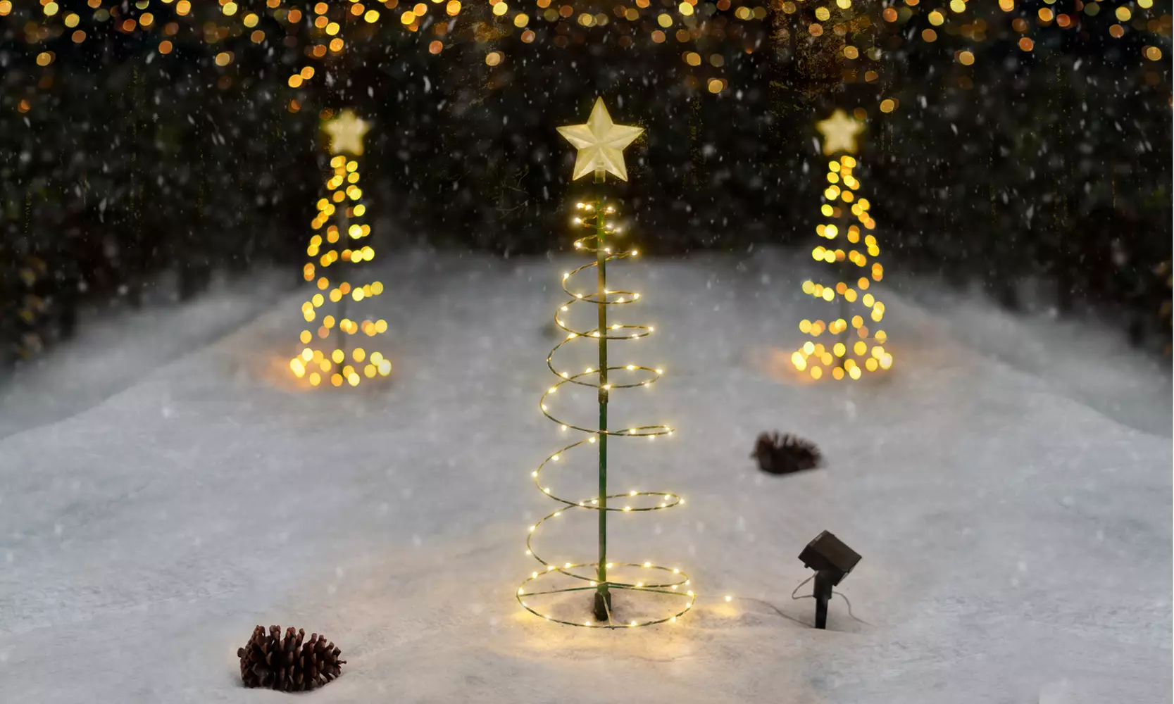 Outdoor LED Christmas Tree Decoration- 2 Colors, 2 Sizes, 1 & 2-Pack