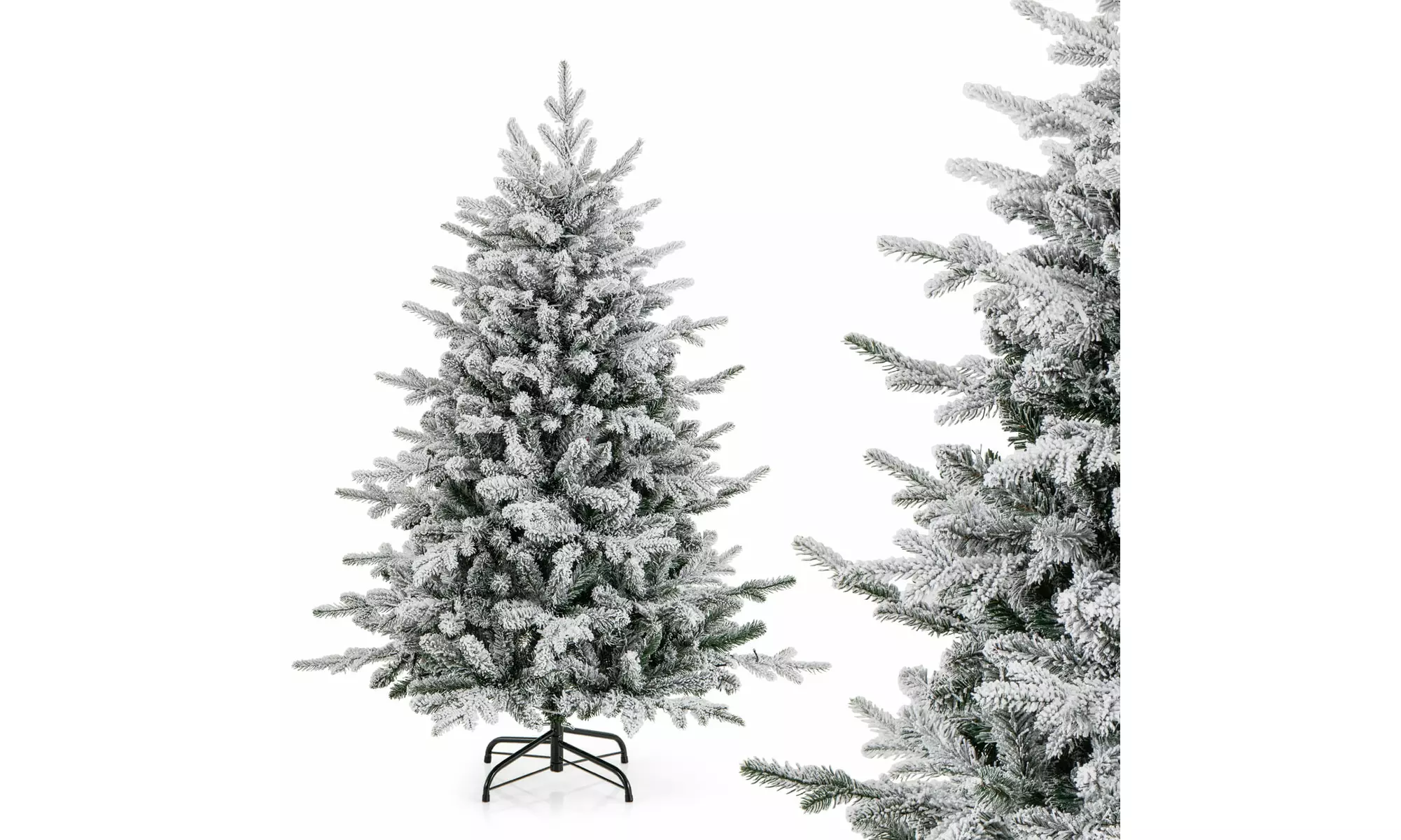Costway 4.5/6/7 FT Christmas Tree with 8 Lighting Modes Multi-Color LED Lights