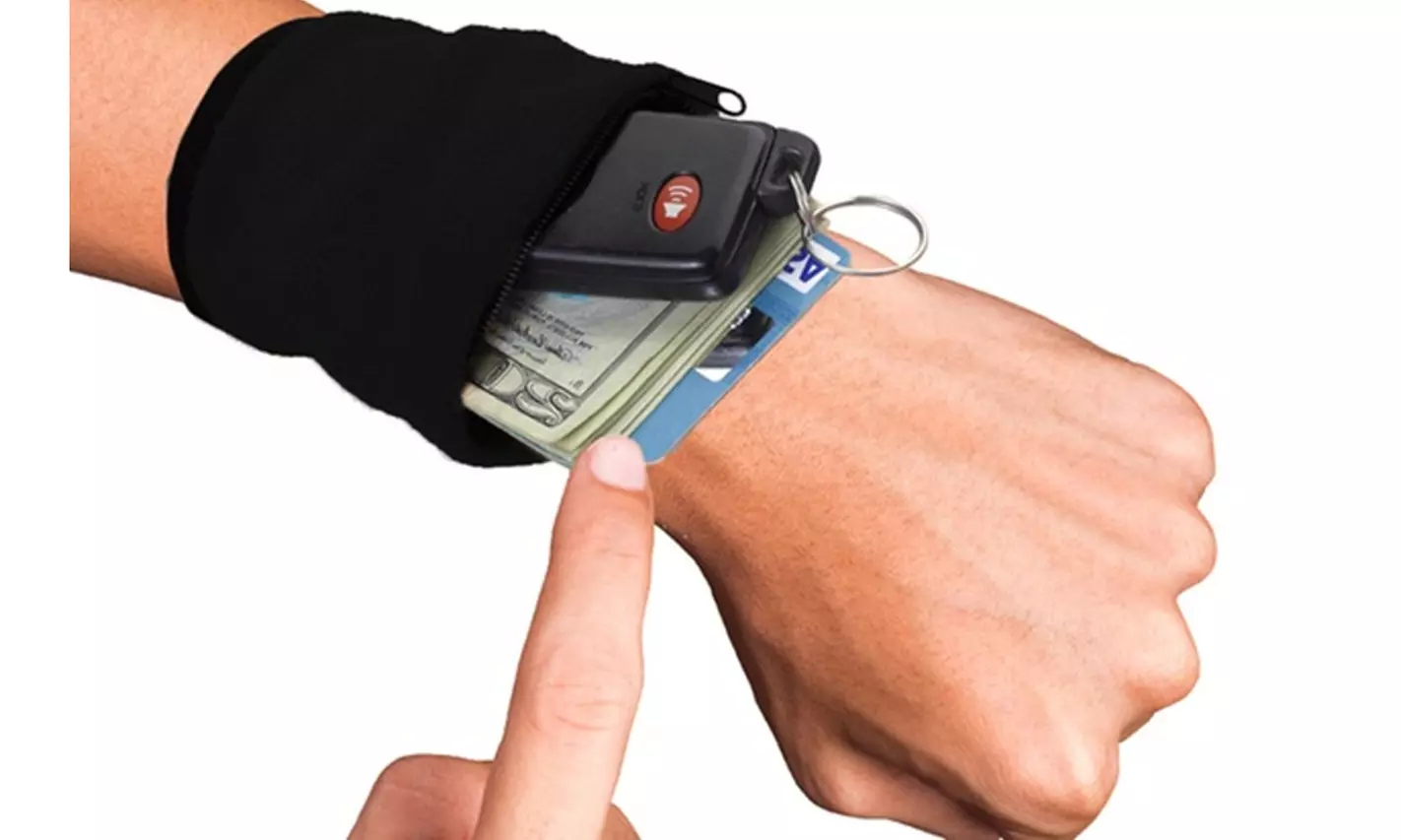 Sport Gym Arm Fleece Running Money ID Card Keys Wrist Wallets - Primary Image