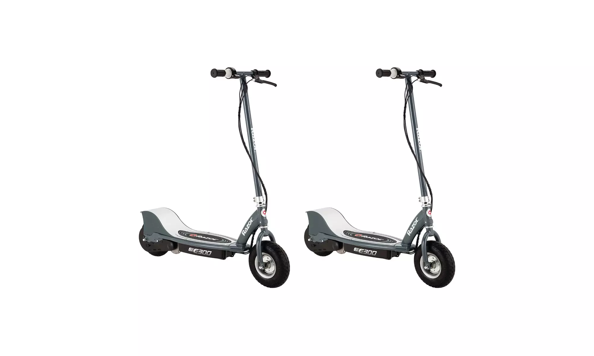 Razor E300 Electric Scooter (9-Inch Air-filled Tires, Matte Gray, 2-Pack) - Primary Image