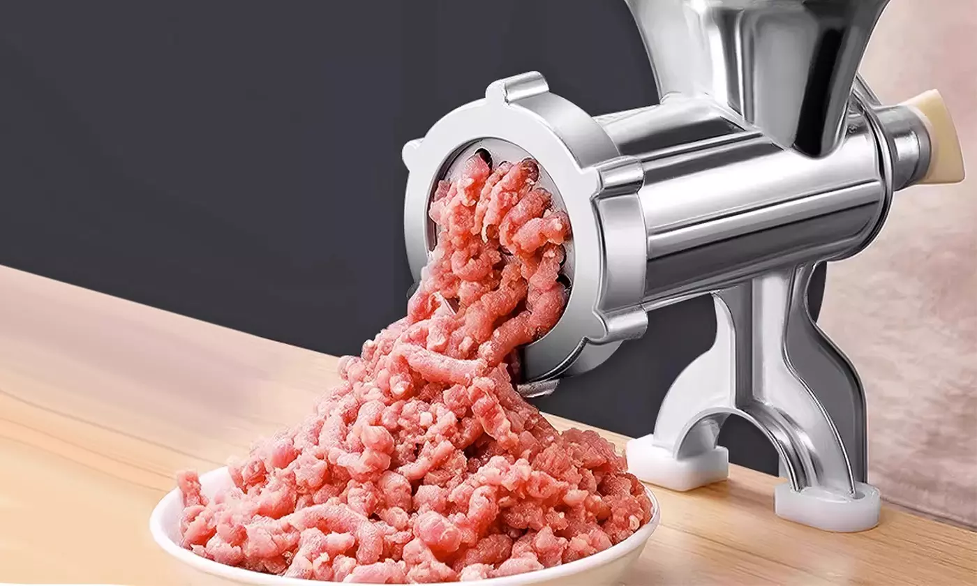iMounTEK Heavy-Duty Manual Meat Grinder Hand-Crank Mincer with Sausage Maker
