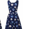 Image 2: Womens Floral Sleeveless Round Neck Summer Dress A-Line