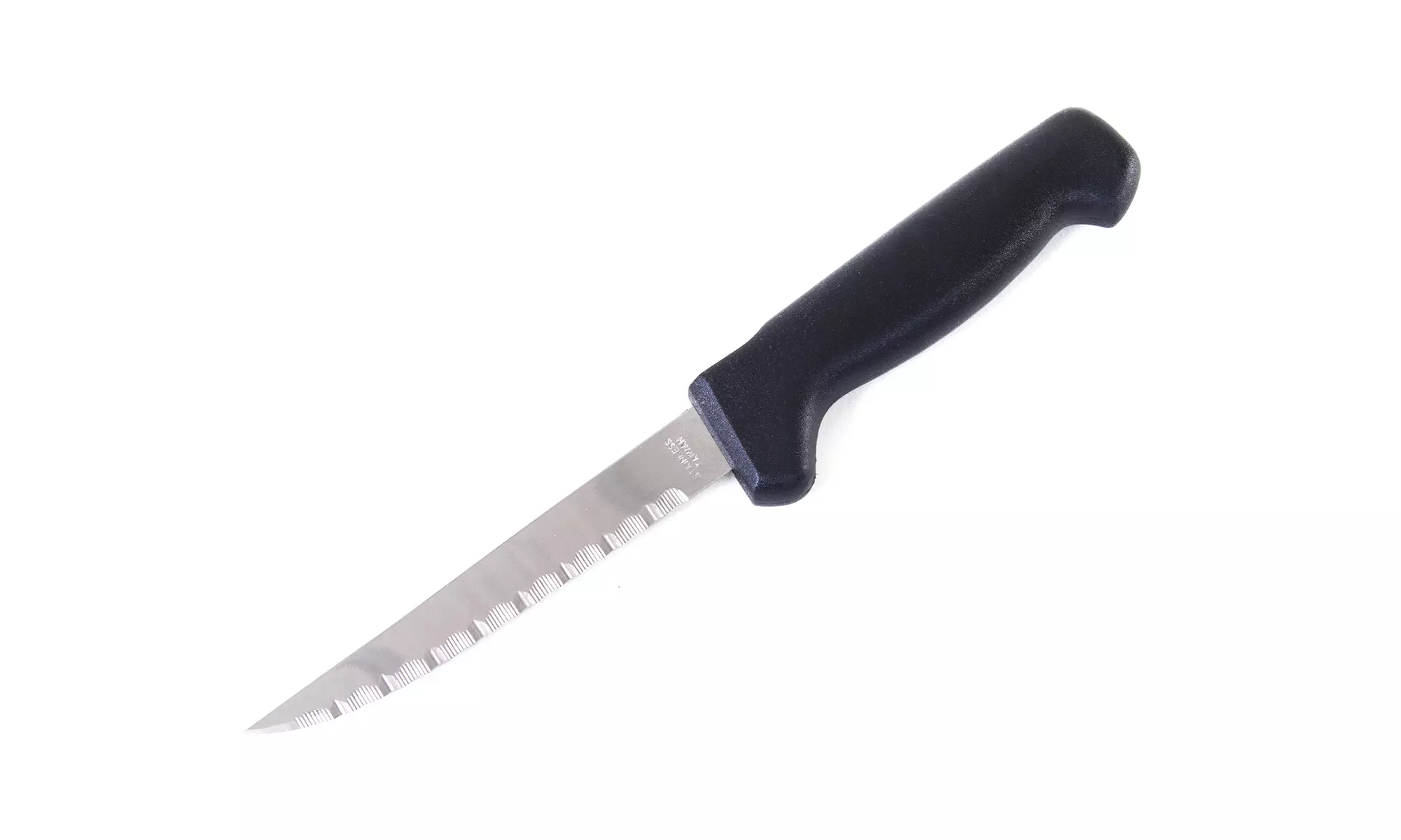 Steak Knives - Stainless Steel Pointed Tip Serrated Steak Knife 6 Pack - Primary Image