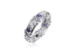 Creative fashion two-color cubic zirconia ladies cross ring - Second Medium