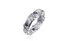 Creative fashion two-color cubic zirconia ladies cross ring