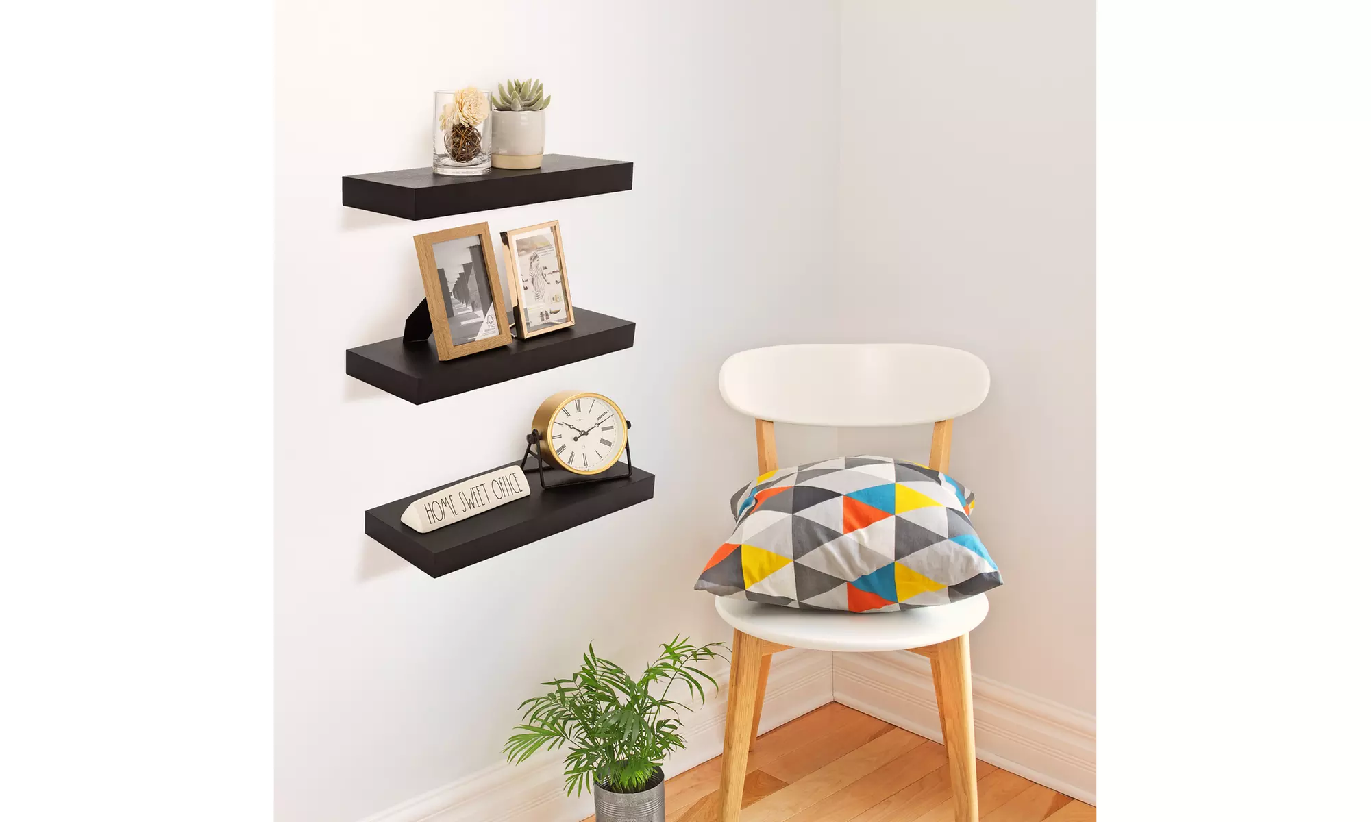 Sorbus Floating Shelves, Modern Hanging Wall Shelf Décor - 16 Inches - 3 Pack