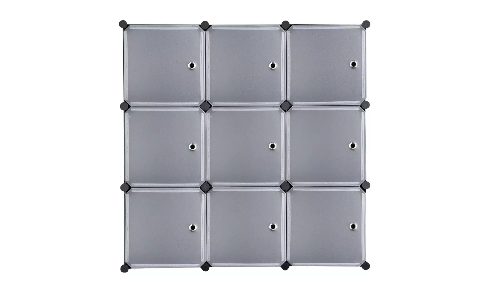 9-Cube Plastic Closet Cabinet, Modular Book Shelf Organizer Units with Doors  - Second Medium