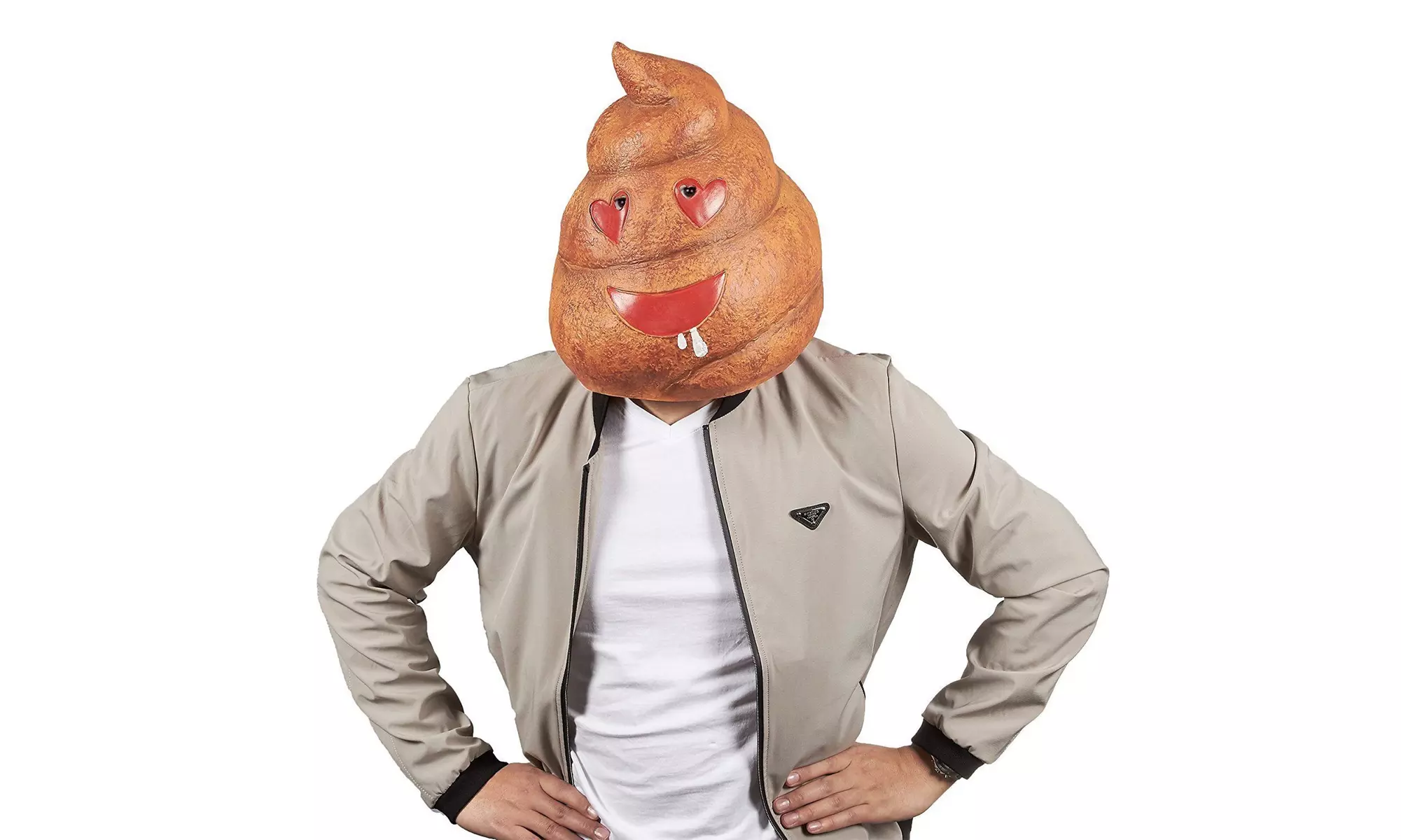 Poop Emoji Head Mask - Poop Mask for Halloween Costume, Photo Booth Prop, Brown - Primary Image