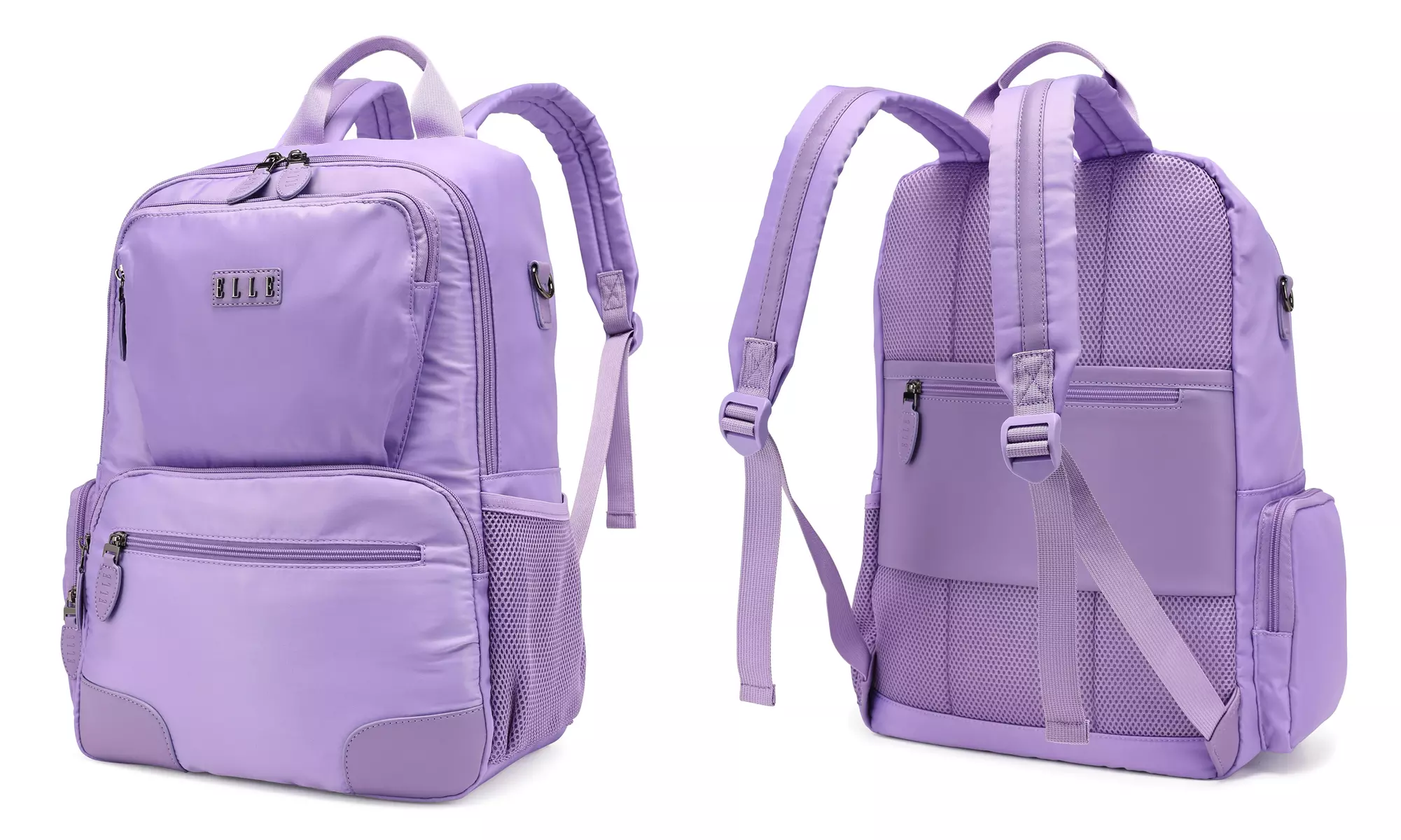 ELLE Voyage 20L Twill and Vegan Leather Backpack