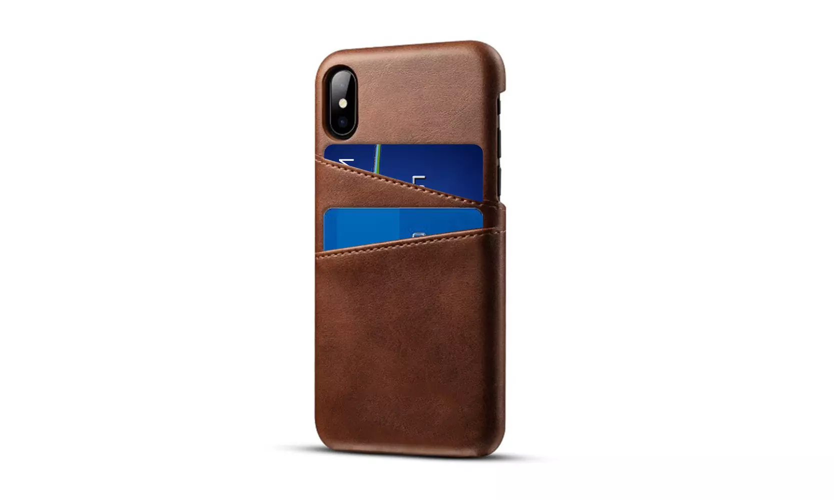 Waloo 2 Card Slot Case for iPhone 6/7/8, 6/7/8 Plus, X/XS, XR, & XS Max