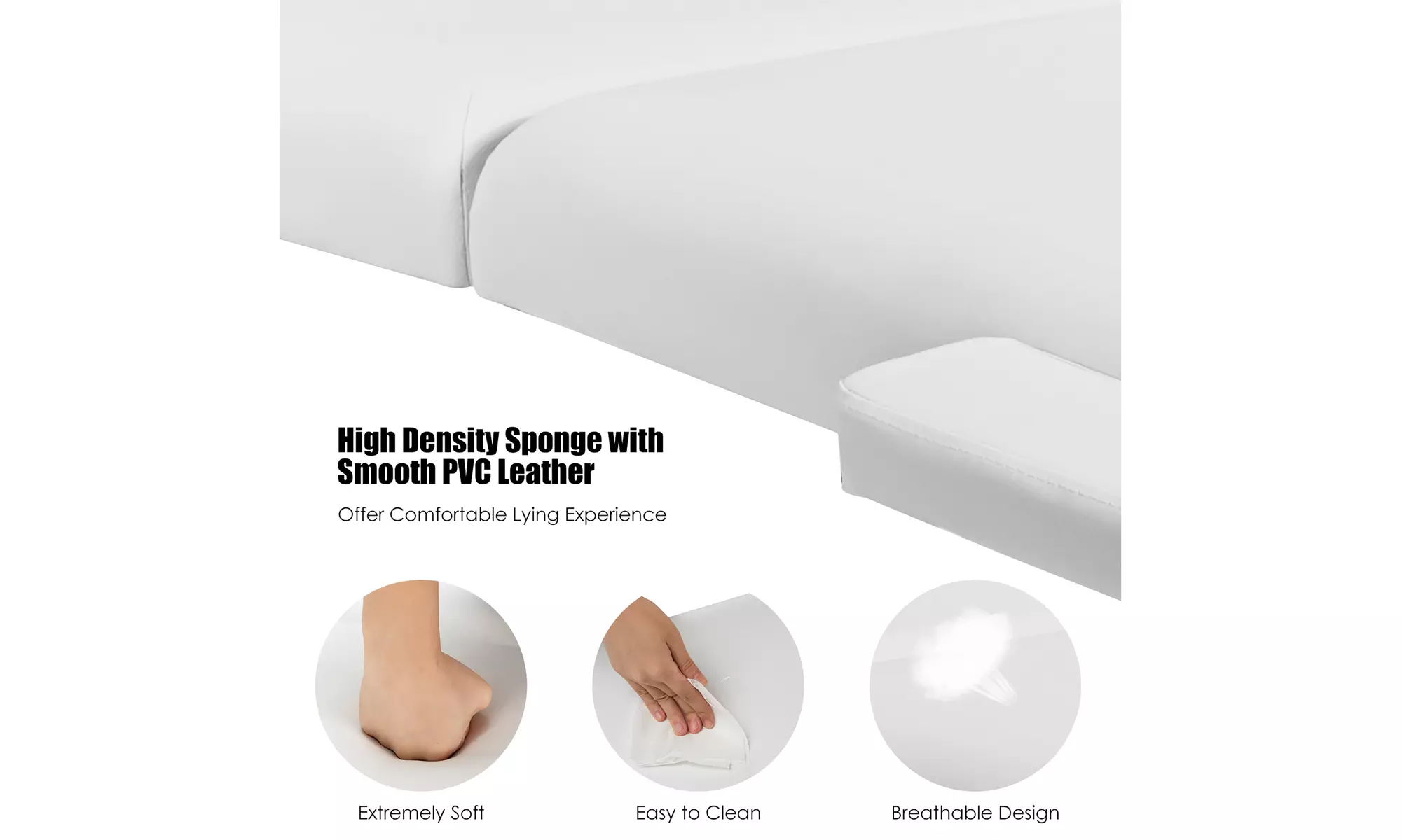 84" Portable Massage Table Adjustable Spa Bed with Carry Case