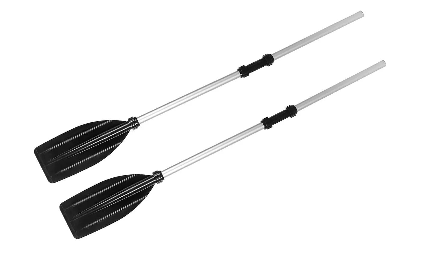 LakeForest Kayak Paddles Aluminum Alloy Detachable Canoe Paddle Boat Oars (2pcs)