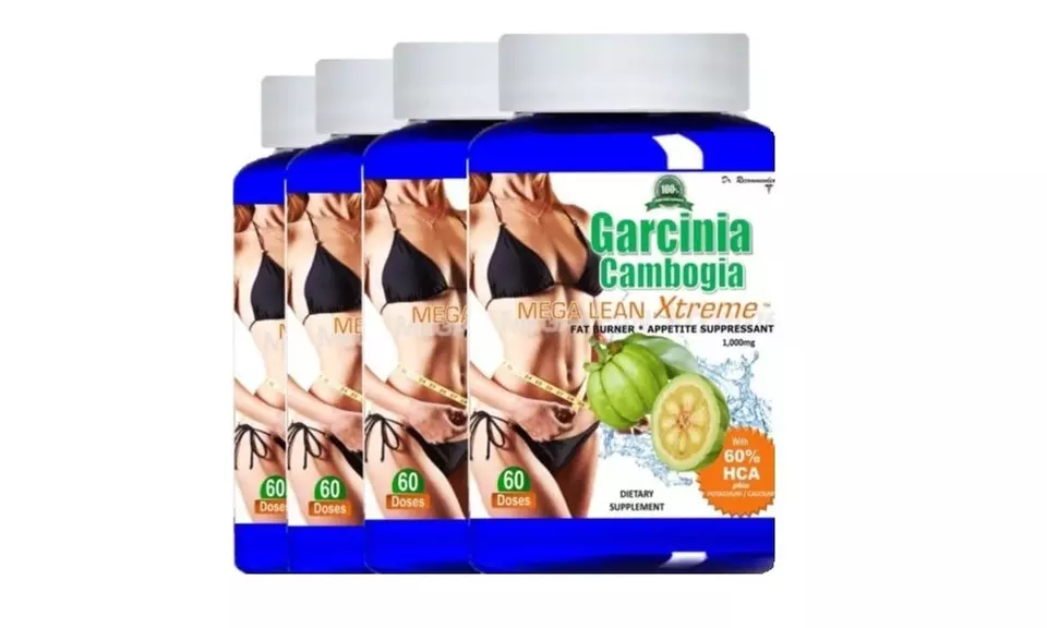4-Pack 100% Pure Garcinia Cambogia Mega Lean Extreme Weight Loss  - Primary Image