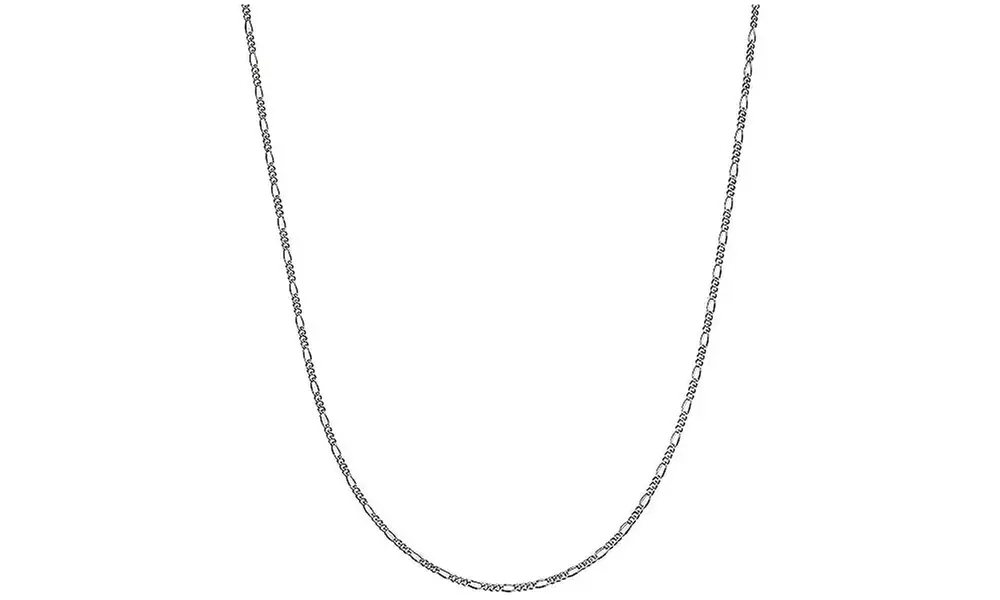 Italian 925 Solid Sterling Silver 1.5mm Flat Mariner Link Chain Necklace