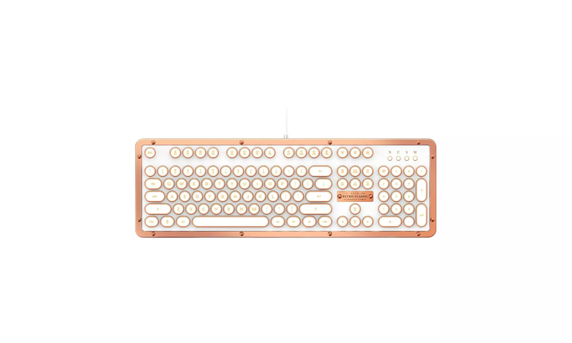 Azio Retro Classic USB Backlit Mechanical Keyboard (Posh) - Primary Image