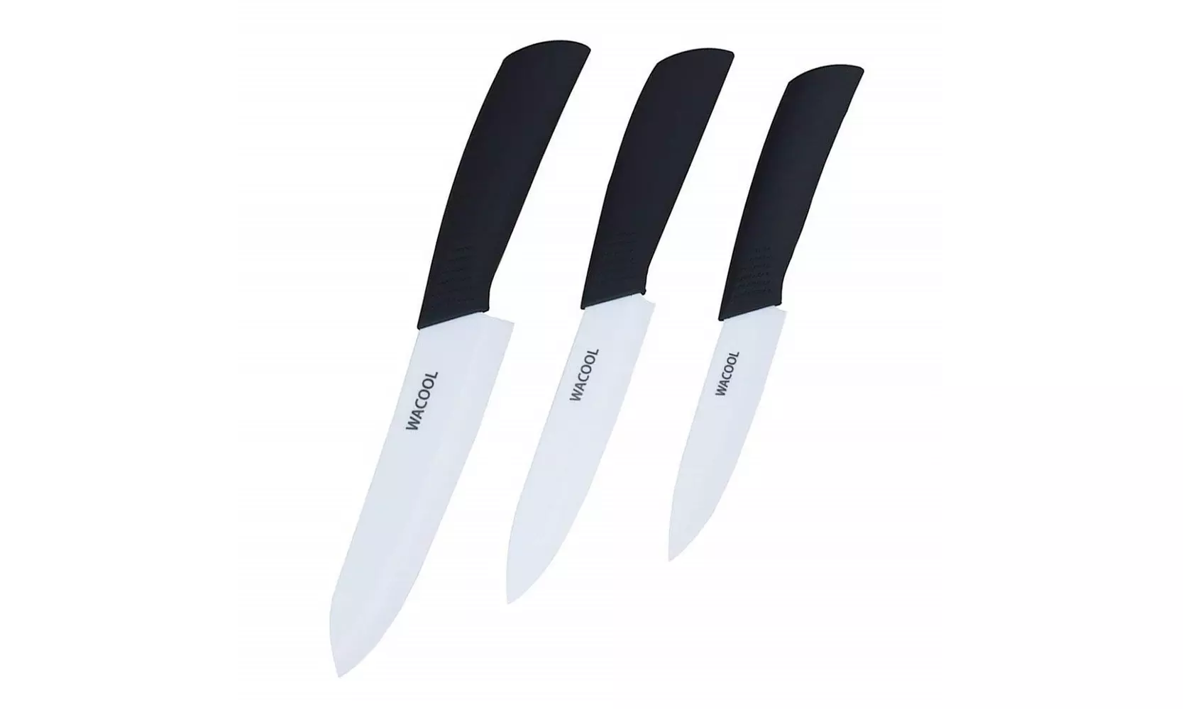 WACOOL Ceramic Knife Set 3-Piece with 3 Knife Sheaths for Each Blade - Second Medium