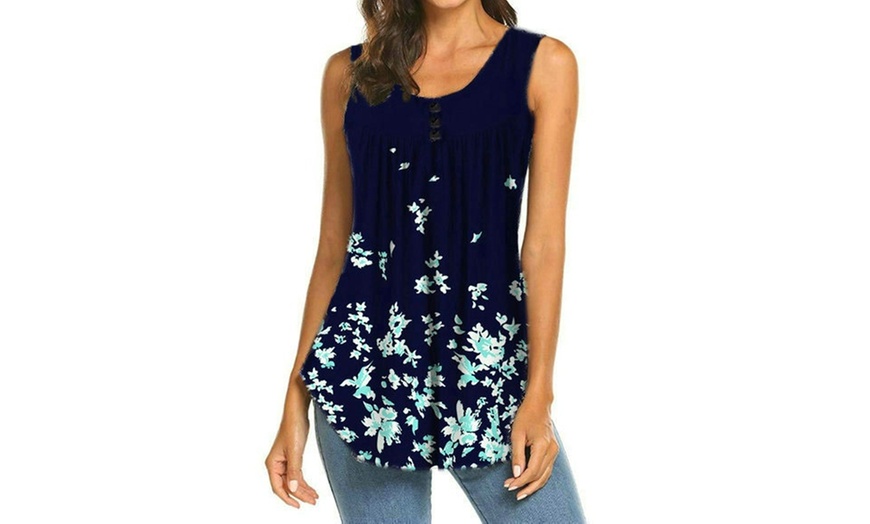 Up To 77% Off on Women's Tank Top Paisley Plea... | Groupon Goods