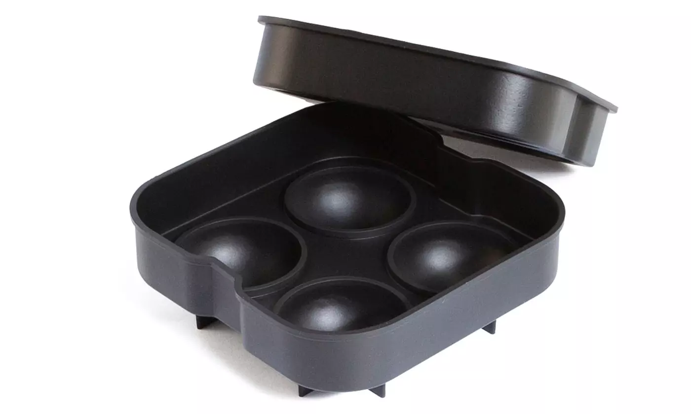 Silicone Ice Ball Trays Ice Cube Molds with Lid for Whiskey, Cocktails, Wine