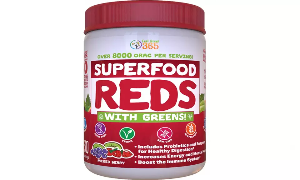 Superfood Vital Reds with Greens Juice Powder by Feel Great 365 - Primary Image