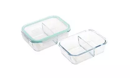 Borosilicate Glass Meal Prep Containers with Snap Locking Lids (1-3or 5 Pack)