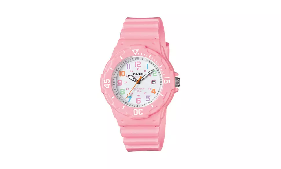 Girls Casio 34mm Resin Wrist Watch - Pink - Second Medium