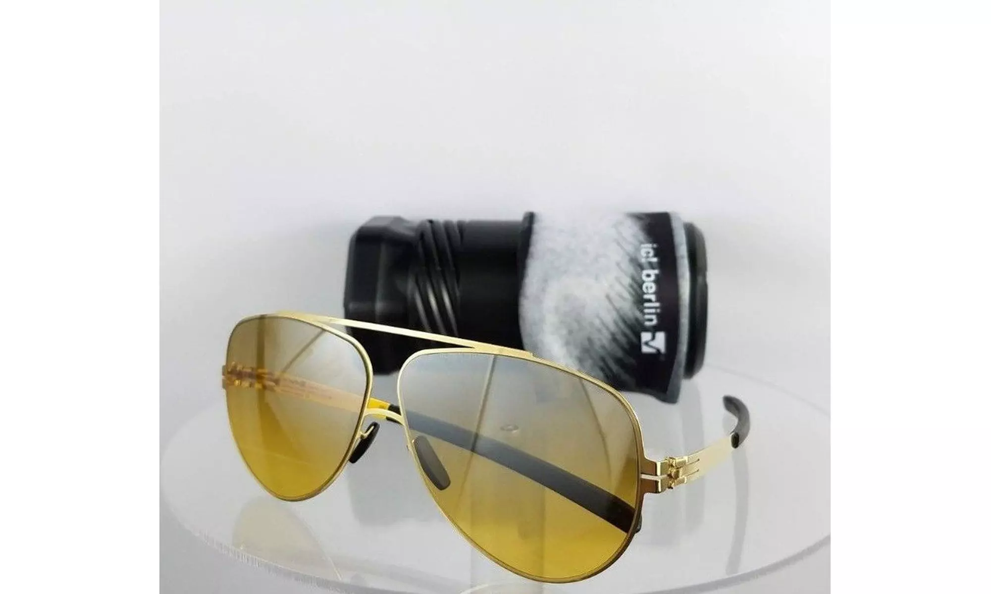 IC! Berlin Maik O. Sun Gold Frame Sunglasses for Men & Women - Second Medium