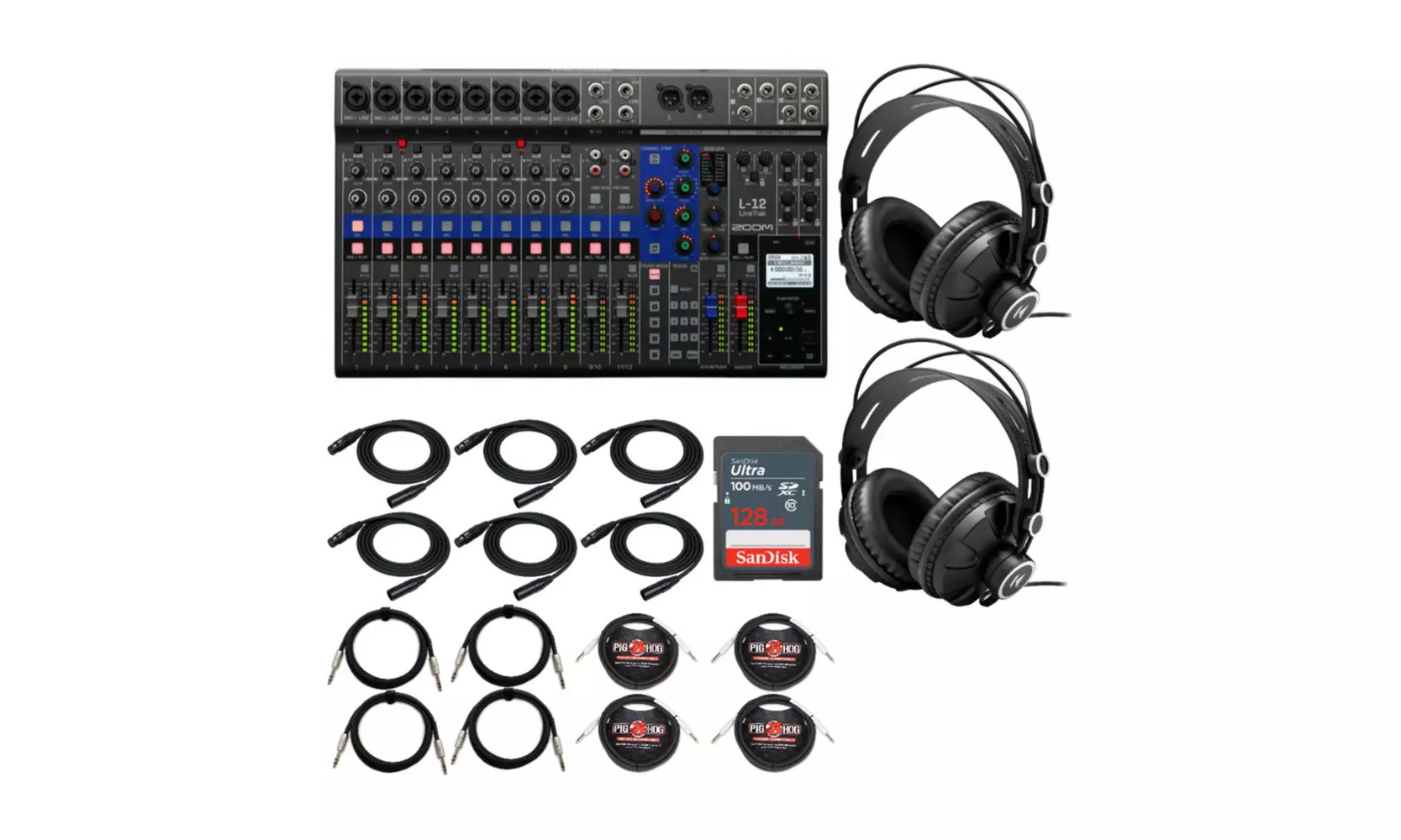 Zoom LiveTrak L-12 12-Channel Digital Mixer and Multitrack Recorder Bundle - Primary Image