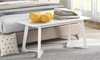 Costway 42" Modern Entryway Bench with Rubber Wood Legs Smooth Seating Area