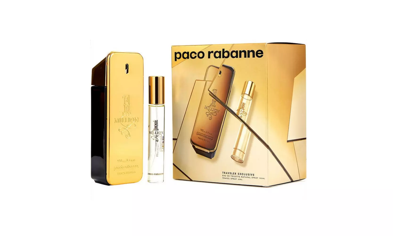 Paco Rabanne 1 Million Eau De Toilette Traveler Set For Men